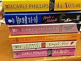 6 Volumes of Carly Phillips Books: Hot Item, Hot Number, The Right Choice, Simply Sexy, Stroke of Midnight, and Summer Love
