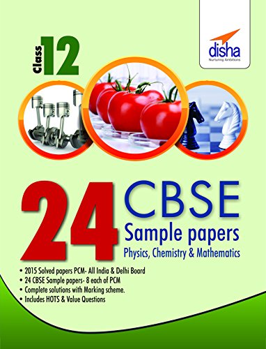 24 CBSE Sample Papers for Class 12 Physics, Chemistry, Mathematics (English)