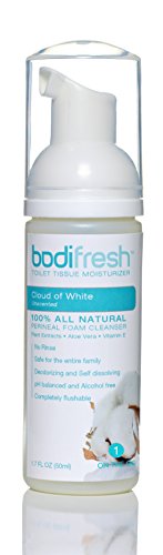 Bodifresh Toilet Paper Foam : Eco-Friendly, Non-Clogging Alternative to Flushable Wipes. Simply Apply to Folded Toilet Paper and Wipe. Septic Safe/All Natural/Aloe/Vitamin E