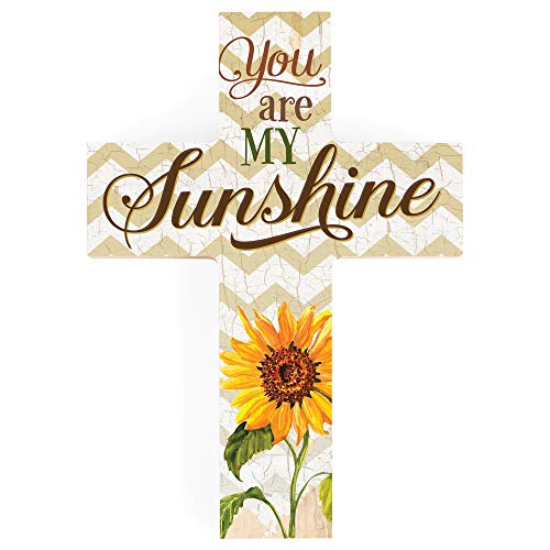 Book Cover P. Graham Dunn You are My Sunshine Sunflower Chevron 7 x 5 Wood Wall Art Cross Plaque