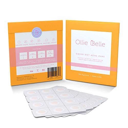 Cover Dot Acne Care (72 Dots) Acne Skin Blemish Treatment with Hydrocolloid | Clear, Waterproof Patch | Oil and Pimple Absorbing | Made in USA