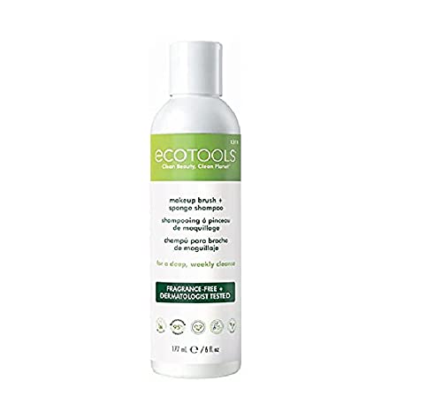 Book Cover Ecotools Makeup Cleaner for Brushes, Brush and Sponge Cleansing Shampoo, 6 oz (Packaging May Vary)