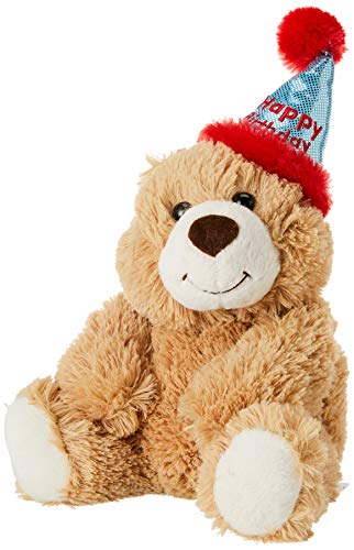 Aurora® Snuggly Happy Birthday Bear Stuffed Animal - Comforting Companion - Imaginative Play - Brown 12 Inches
