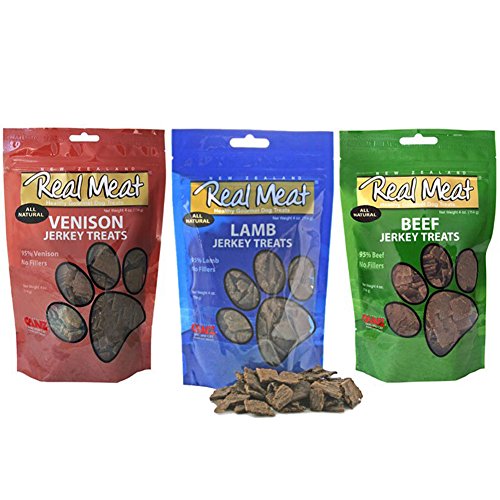 Book Cover Real Meat Company Dog Treats Variety Pack - 3 Flavors (Beef, Venison, Lamb)