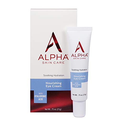 Alpha Skin Care Nourishing Eye Cream with Hyaluronic Acid | Anti-Aging Formula | Soothing Hydration | Reduces the Appearance of Lines & Wrinkles | For All Skin Types | 0.75 Oz
