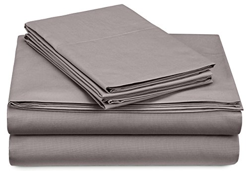 Book Cover Amazon Brand â€“ Pinzon 300 Thread Count Percale Cotton Sheet Set - Twin XL, Platinum