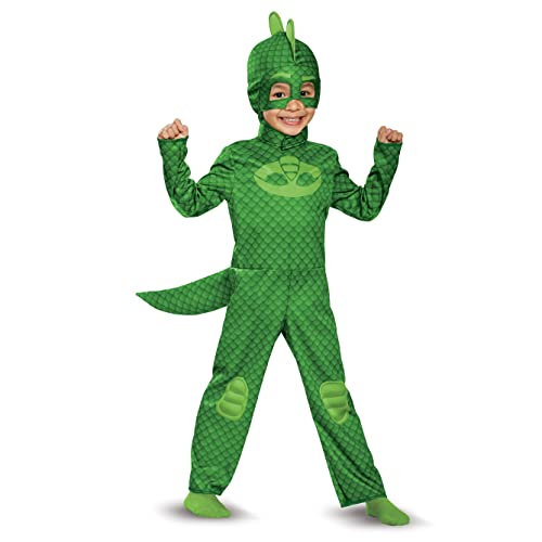 Book Cover Disguise Gekko Classic Toddler PJ Masks Costume, Medium/3T-4T, Green