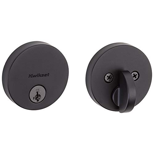 Kwikset 92580-026 258 Deadbolt Low Profile Single Cylinder Matte Black