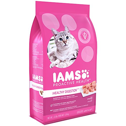 Iams Proactive Health Adult Healthy Digestion Dry Cat Food With Chicken And Turkey, 3.5 Lb. Bag