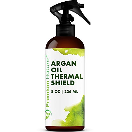 Argan Oil Hair Protectant Spray from Heat Flat Iron Straightening Prevents Damage Dryness Breakage Split Ends Heat Protectant for Hair Spray for Hair Heat Protectant Spray Travel Hairspray 8 oz