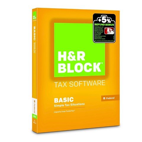 Book Cover H&R Block 2015 Basic Tax Software, PC/Mac Disc