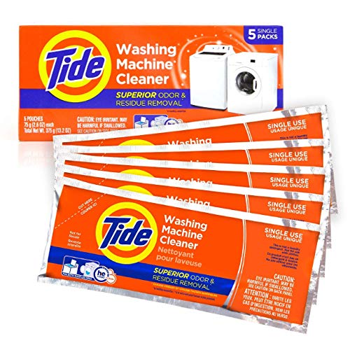 Book Cover Washing Machine Cleaner by Tide, Washer Machine Cleaner Tablets for Front and Top Loader Machines, 5 Count Box