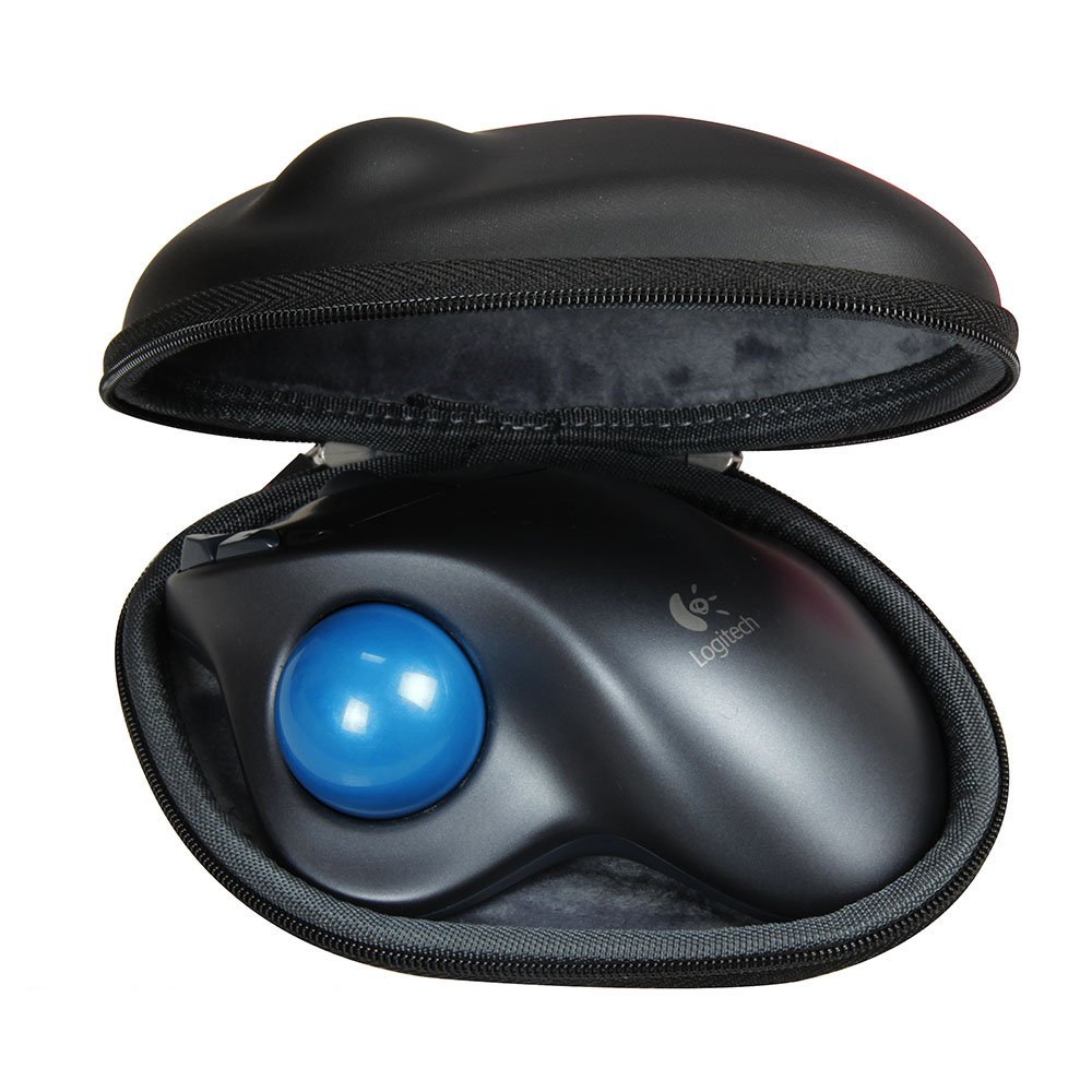 Book Cover Hermitshell Hard Travel Case for Logitech M570 Wireless Trackball (PU)