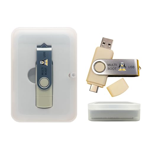 Linux 8-in-1 Multi-Boot USB Flash Drive – Best Linux OS Collection Set with Ubuntu, Fedora, Tails, Elementary, Kubuntu & More – Bootable Live or Install on Any PC