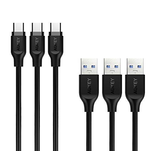 AUKEY USB C Cable 3.0, [5 Pack, 3ft x3 6ft 1ft] USB Type C Cable Fast Charge & Super-Speed Data Transfer for Samsung Galaxy S9 Note 8 S8 S8+, LG V30 V20 G6 G5, HTC U11/10