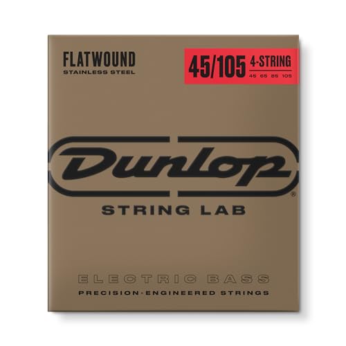 Jim Dunlop Stainless Steel Flatwound Bass Strings 45-105