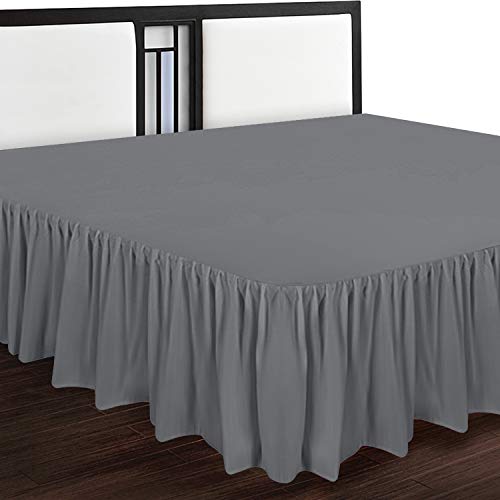Utopia Bedding Bed Ruffle - Easy Fit with 16 Inch Tailored Drop - Hotel Quality, Shrinkage and Fade Resistant (Full, Grey)