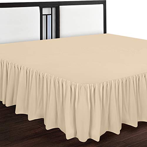 Utopia Bedding Microfiber Bed Ruffle (Twin, Beige)