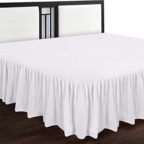 Utopia Bedding Bed Ruffle - Easy Fit with 15 Inch Tailored Drop - Hotel Quality, Shrinkage and Fade Resistant (Twin, White)