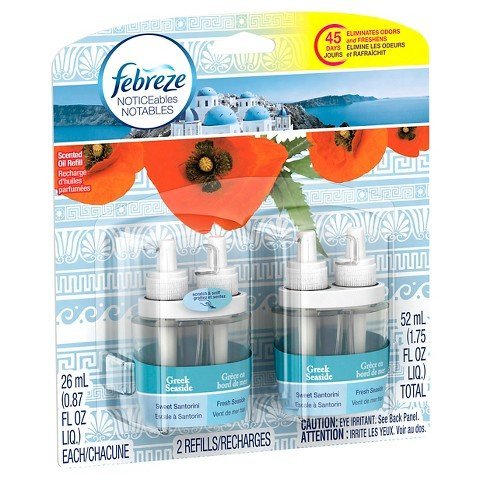 Febreze NOTICEables Greek Seaside Dual Scented Oil Refill 2 Count