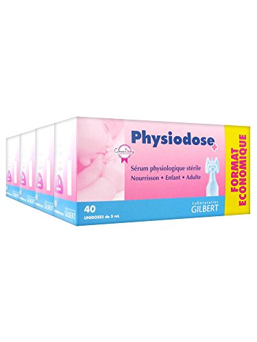 Gilbert Physiodose Sérum Physiologique Stérile Lot de 4 x 40 Unidoses