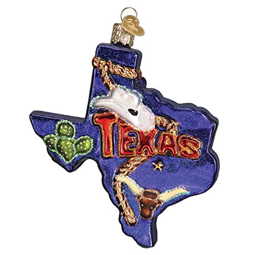 Old World Christmas Ornaments: United States Glass Blown Ornaments for Christmas Tree, Texas