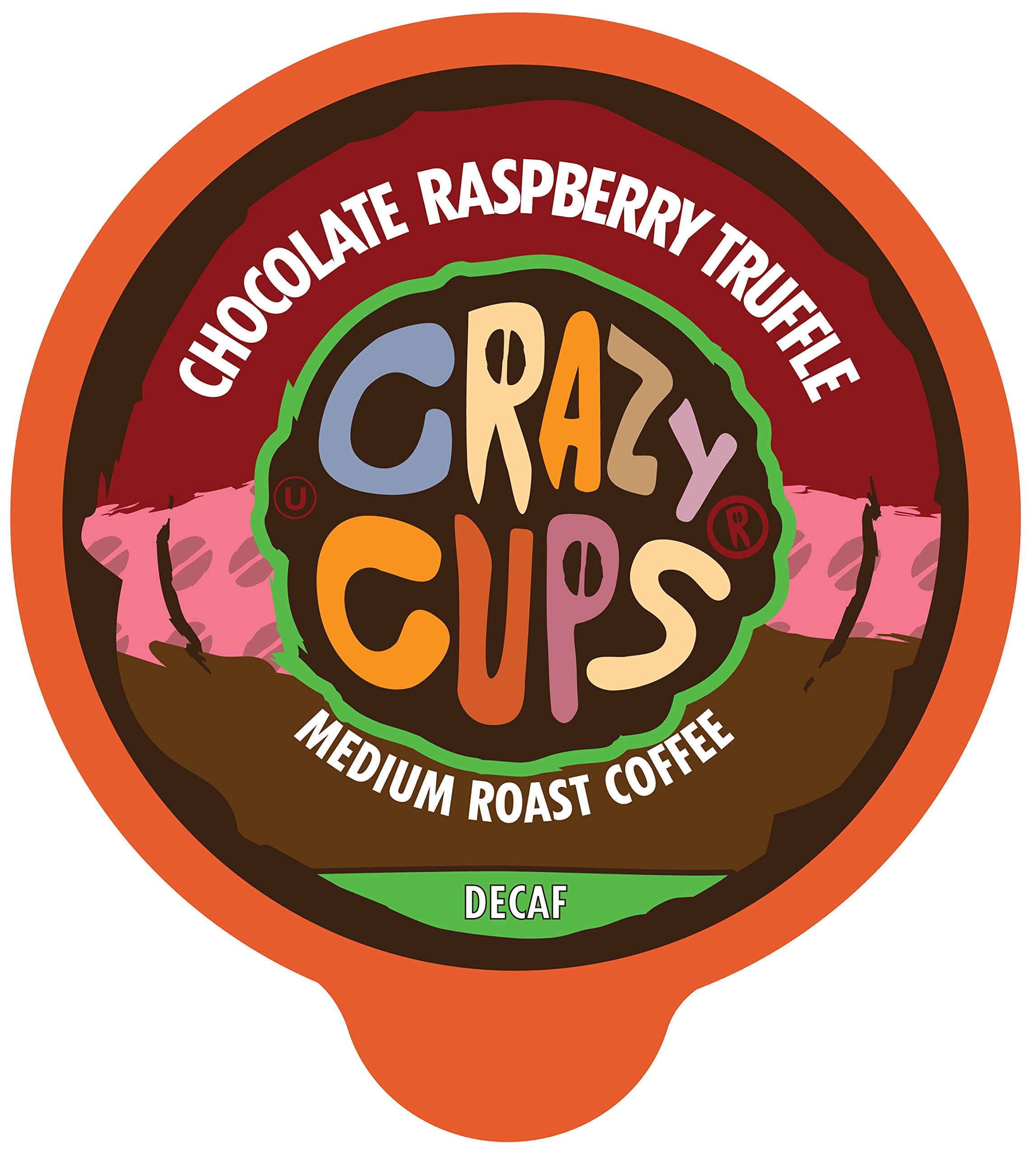 Book Cover Crazy Cups Flavored Single-Serve Coffee for Keurig K-Cups Machines, Decaf Chocolate Raspberry Truffle, 22 Pods per Box Decaf Chocolate Raspberry Truffle 22 Count (Pack of 1)