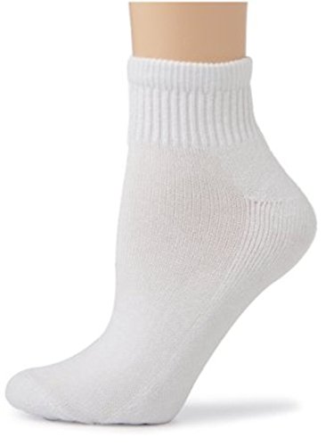 davido Women socks ankle quarter made in Italy 100% cotton 8 pairs white (6-8)