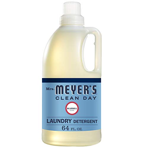 Book Cover Mrs. Meyer's Clean Day Liquid Laundry Detergent, Cruelty Free and Biodegradable Formula Infused with Essential Oils, Bluebell Scent, 64 oz (64 Loads)