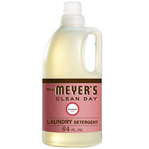 Book Cover Mrs. Meyer's Clean Day Liquid Laundry Detergent, Cruelty Free and Biodegradable Formula Infused with Essential Oils, Rosemary Scent, 64 oz (64 Loads)