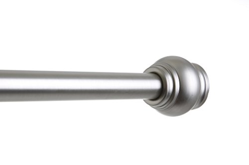 BINO 'Arundel' Tension Shower Curtain Rod, Brushed Nickel - 42" to 72" - Adjustable Bathroom Shower Rod Tension Pole