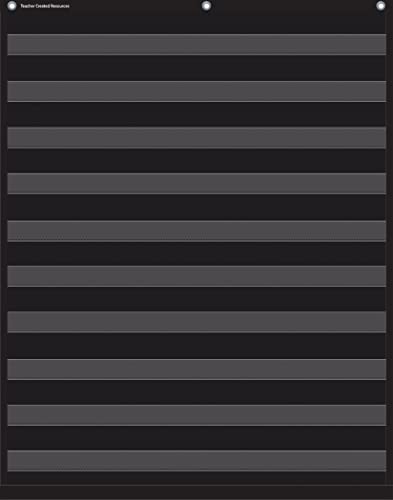 Teacher Created Resources Black 10 Pocket Chart (20744)