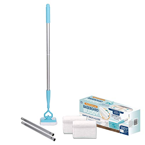 Book Cover Baseboard Buddy â€“ Baseboard & Molding Cleaning Tool! Includes 1 Baseboard Buddy and 3 Reusable Cleaning Pads, As Seen on TV