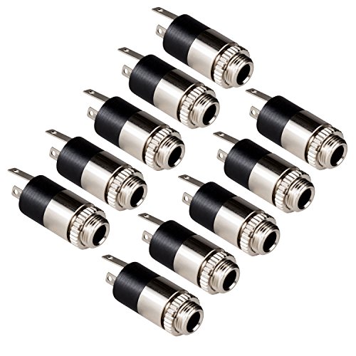 brogtrol 3.5mm Stereo Panel Mount Jack Connector 10Pack