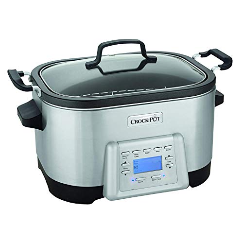 Crock-Pot 6-Quart 5-in-1 Multi-Cooker with Non-Stick Inner Pot, Stainless Steel