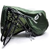YardStash Bike Cover – XXL Reflective Bicycle Covers for Outside Storage - Waterproof & Weatherproof Garden Tarp Shelters for Bikes, Trikes, 29ers, and Electric Bicycles – Green