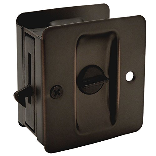 Designers Impressions Oil Rubbed Bronze Pocket Door Privacy Lock : 53843