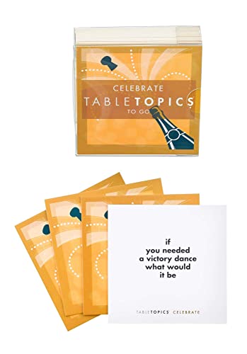 Book Cover TableTopics to GO Celebrate - 40 Conversation Cards for Parties, Getting to Know You Game, Great Gift