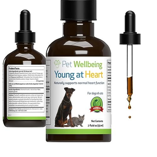 Pet Wellbeing Young at Heart for Dogs - Vet-Formulated - Supports Heart (Cardiovascular) Health - Natural Herbal Supplement 2 oz (59 ml)