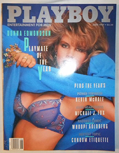 Playboy June 1987 Playmate Donna Edmondson, Kevin McHale, Michael J Fox, Whoopi Goldberg