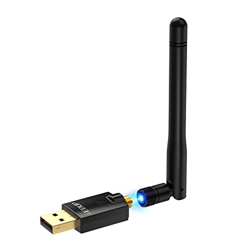 Book Cover USB WiFi Adapter Wireless Network Adapters AC 600Mbps Dual Band 2.4G/5.8Ghz Wi-Fi Dongle with External Antenna for Laptop Desktop PC Compatible with Windows 10/8.1/8/7/XP/Vista /Mac OS X 10.6~10.15.3