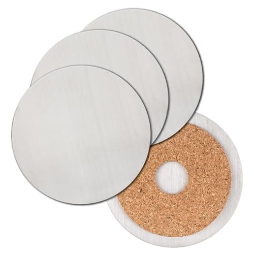 Thirsty Rhino Merendo Stainless Steel Beverage Coaster (Round Set of 4)