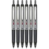 Pilot Precise V5 RT Retractable Rolling Ball Pens, Extra Fine Point, Black Ink, 6 Pens