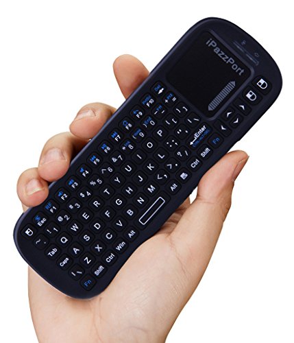 iPazzPort Wireless Mini Handheld Keyboard with Touchpad Mouse Combo for Android TV Box and Raspberry Pi 3 and HTPC and XBMC KP-810-19S - Black