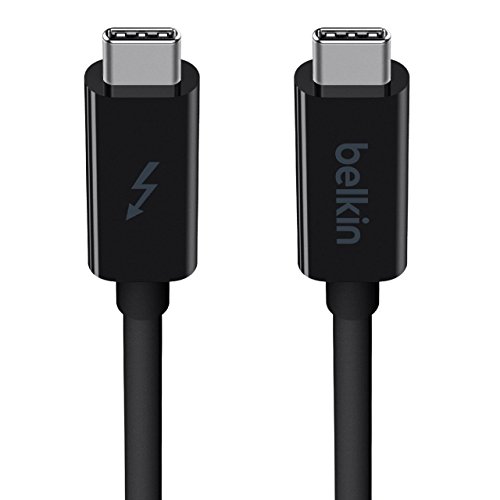 Belkin - Câble Thunderbolt 3 USB-C 3.1 - 20 Gbit/s, 4K, 60 W- 1M - Noir (Certifié Thunderbolt)