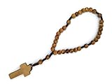 Threaded Olive Wood Anglican Rosary | Brown Rope Twine | Hand Made in Bethlehem Exclusively for HolyRoses