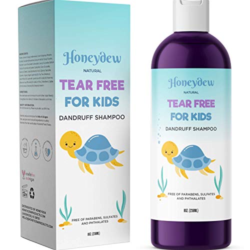 Book Cover Anti Dandruff Shampoo for Kids â€“ Best Tear Free Natural Childrenâ€™s Scalp Treatment with Lavender & Tea Tree + Jojoba â€“ Sulfate Free for All Ages (8oz)