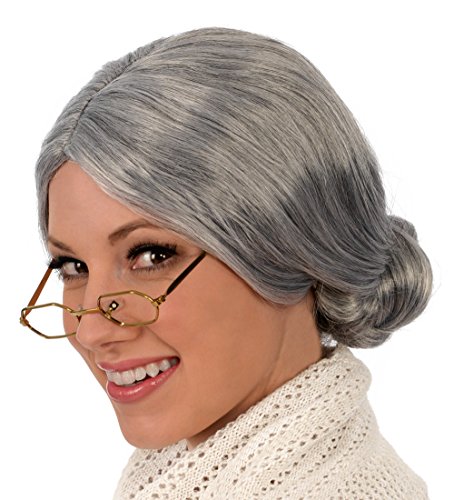 Kangaroo Old Lady/Mrs. Santa Wig; Gray Wig