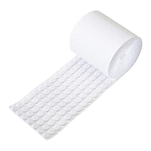Rok Hardware Heavy Duty Self-Adhesive Felt Pad Bumpers, 3/8" Diameter, 1/8" Height, Round, White, Pack of 1000 - ROKFELTP38WHT