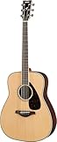 Yamaha FG840 Solid Top Acoustic Guitar, Flamed Maple